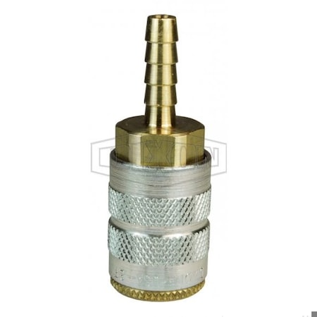 Dixon DQC DF Industrial Semi-Auto Pneumatic Coupler, 3/8 in Nominal, Coupler x Standard Barb End Style, Br 2FS3-B